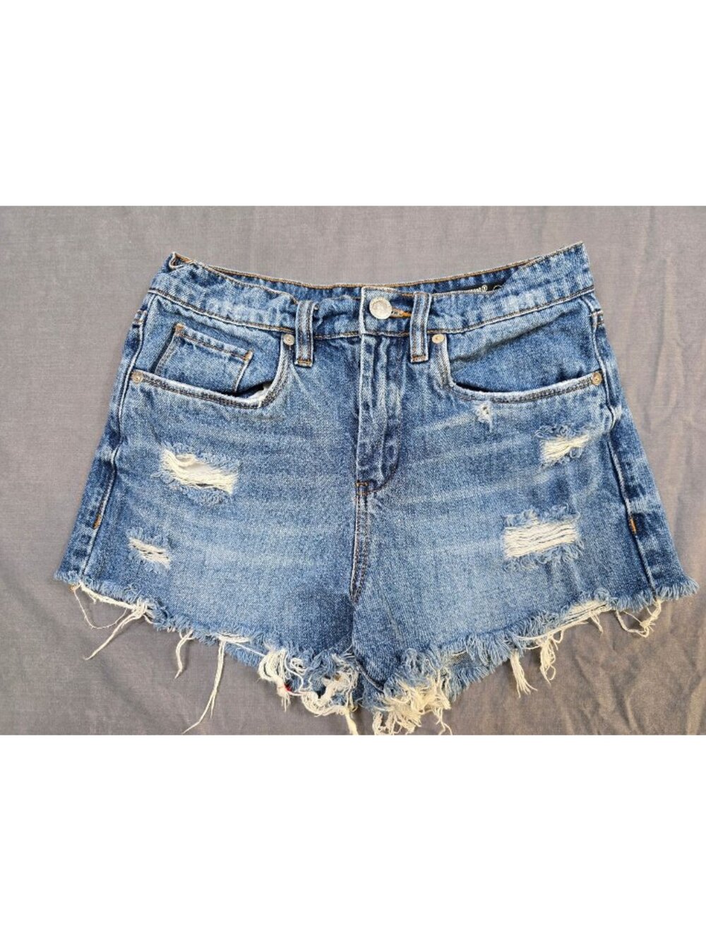 Blanknyc Size 26 The Barrow Vintage High-Rise Distressed Denim Shorts